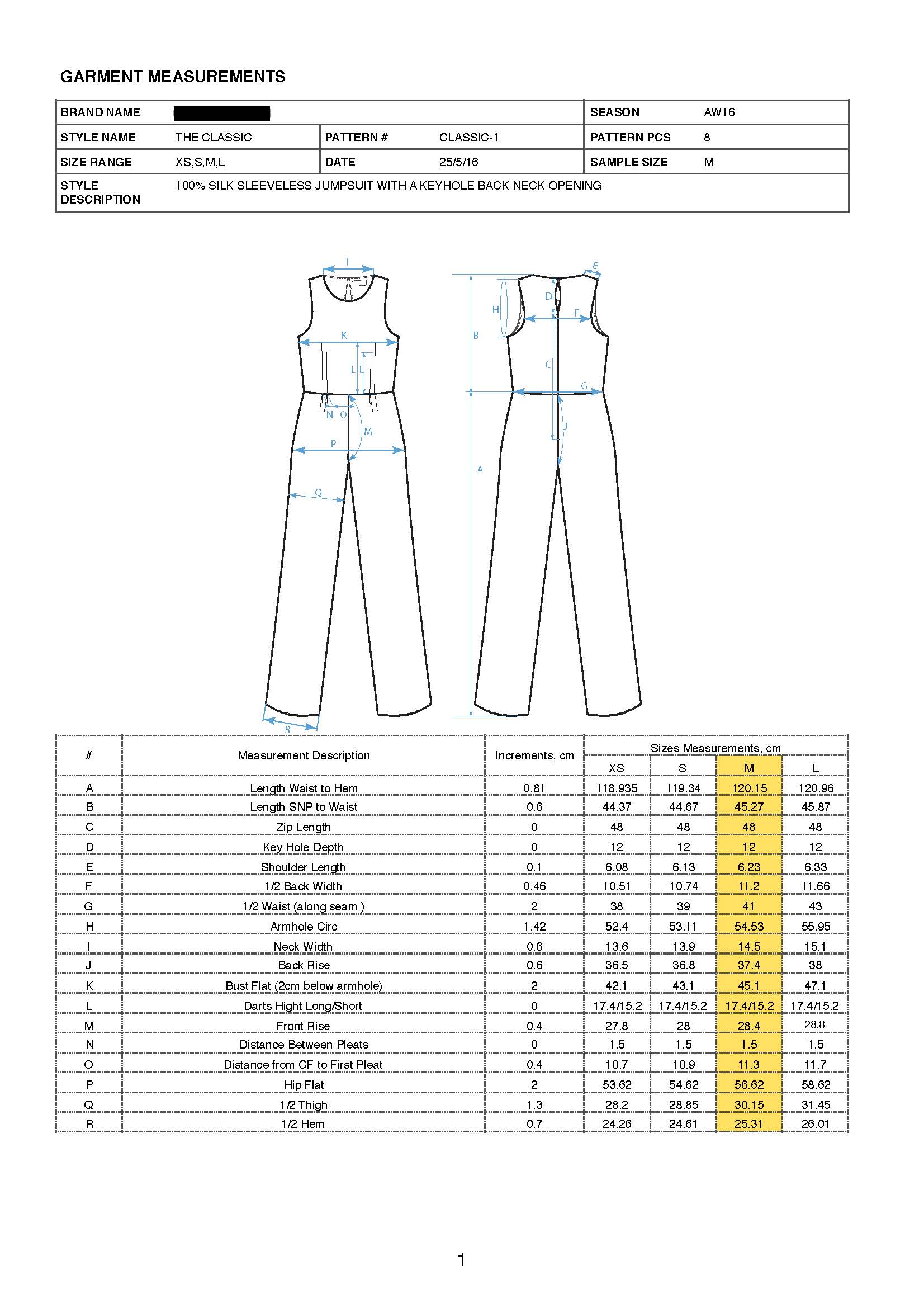 Tech pack - Graded Spec